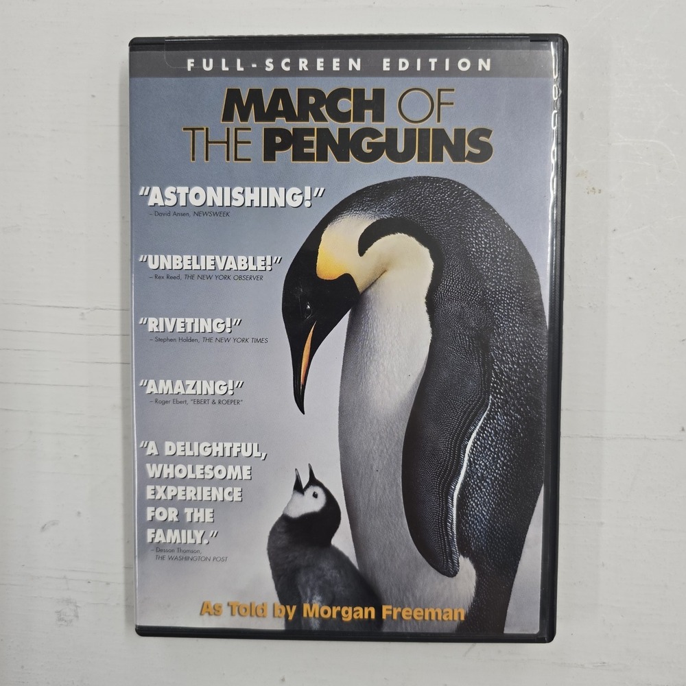 March of the Penguins DVD Morgan Freeman Documentary 2005 Full Screen Edition